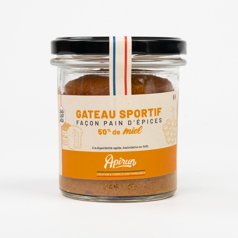 Gâteau sportif Apirun, énergétique et digeste, à consommer 1h30 avant le départ