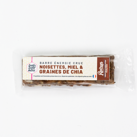 barre energétique a cru noisettes miel chia